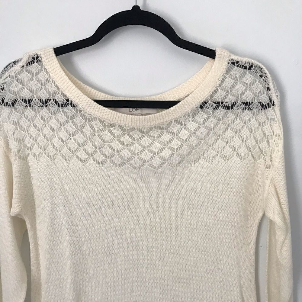 Loft cream colored lightweight sweater - Picture 2 of 7